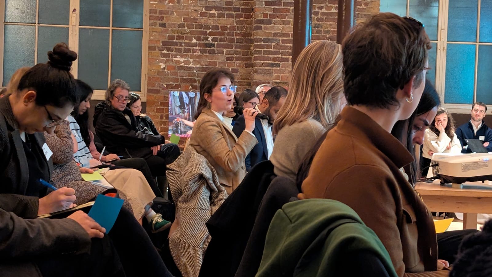 Jessica Rapson speaking at Red Cross Climate Centre London